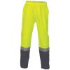 ncc hi vis rain pants with reflective tape yellow