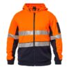 ncc day and night zip hoodie orange