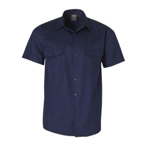 short sleeve work shirt navy